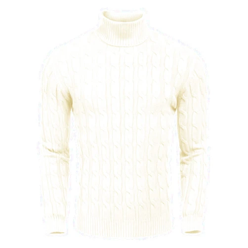 COOFANDY Men's Slim Fit Turtleneck Sweater Casual Twisted Knitted Pullover Sweaters