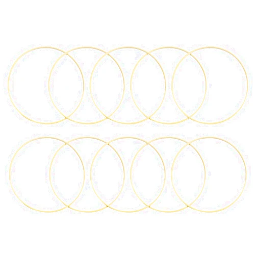 VOSAREA 10 PCS Wooden Dream Catcher Hoops Rings Bamboo Dreamcatcher Macrame Rings for Dream Catcher and DIY Craft 20CM Diameter