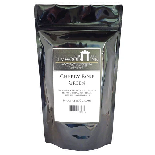 Elmwood Inn Fine Teas, Cherry Rose Green Tea, 16-Ounce Pouch