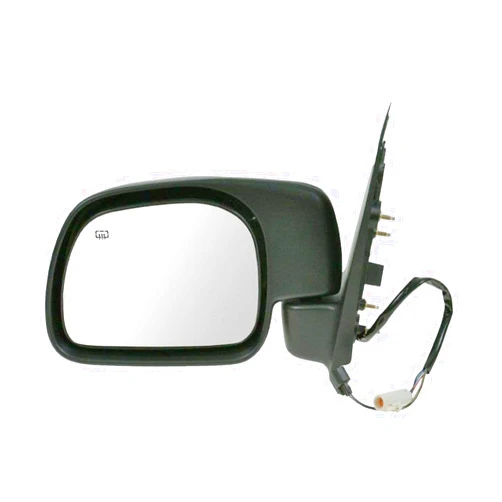 RVtiooy Power Heated Paddle Style Door Mirror L Driver Side Left 4-Mounting Hole Quantity Black Textured Manual Clear Flat Electric MRA08381 17683 FO1320308 128-00625L, make your driving easier