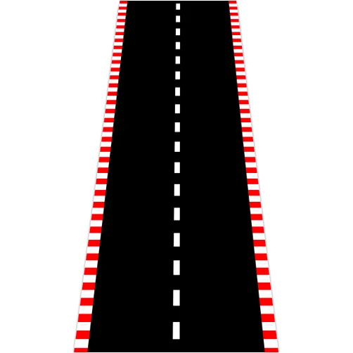 Remagr Racetrack Floor Running Black Racer Party Decoration Mat Road Table Runner Long Racetrack Tablecloth Drag for Party (Stripe Style,16 ft x 2 ft)