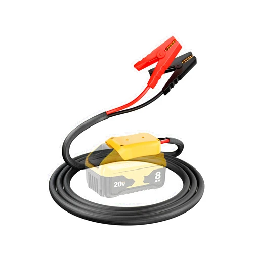 IIXWUQ Jumper Cables with Adapter for Dewalt 20V Battery, 4.9FT 8AWG Portable Battery Dewalt Jumper Starter Automotive Booster Cables Power for Car Jump Starting Using Tool