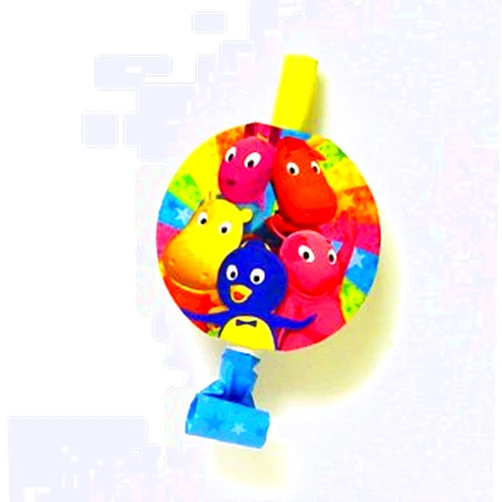 BIRTHDAYMANIA Backyardigans Party Blow Outs - 16 Noise Makers - Kid - Indoor - Dinosaur - Cartoon - Unisex