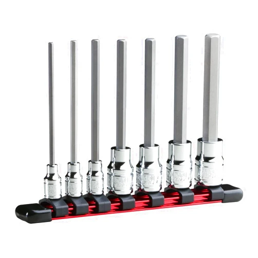 Capri Tools 30500-7HSL Long Hex Bit Socket Set, SAE, Advanced Series, 7-Piece