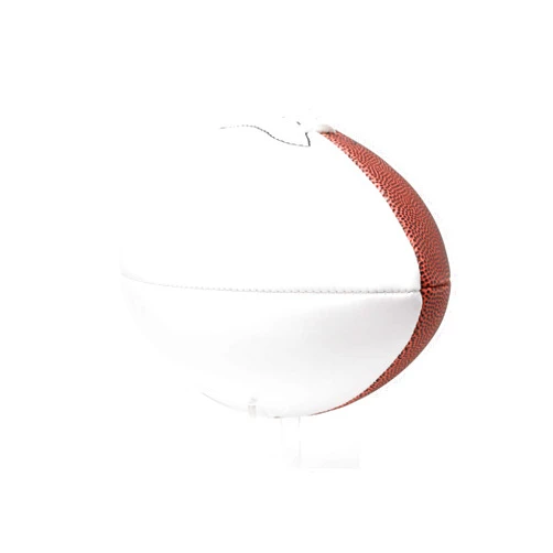 Murray Sporting Goods Autograph Football with Stand - Two White Panels Signature Ready Display Trophy Case Signable Regulation Size Full 12 Inch
