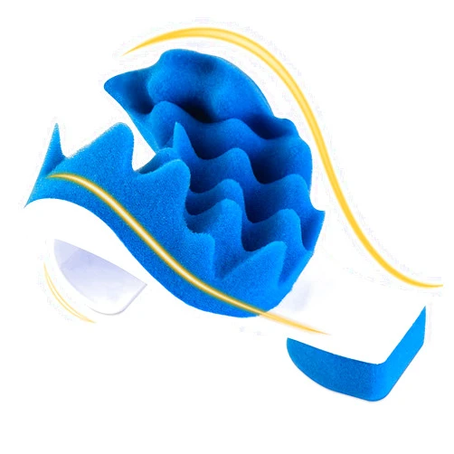 None/Brand Chiropractic Pillow - Neck and Shoulder Relaxer Cervical Pillow Neck Traction Device for Pain Relief Management and Cervical Spine Alignment Blue