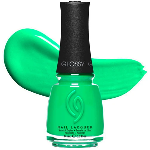 China Glaze CG Emerald Bae Nail Lacquer – Vibrant Emerald Green Nail Polish, Long-Lasting, Quick Dry, Chip Resistant, Glossy Finish for Salon & DIY Manicure, 0.5 fl oz