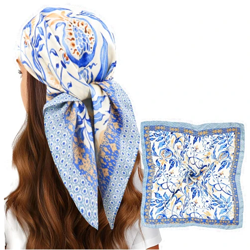 vimate Head Scarf for Women Hair 27'' Square Satin Silk Feeling Bnadana Neck Scarf Handbag Accessories Etc