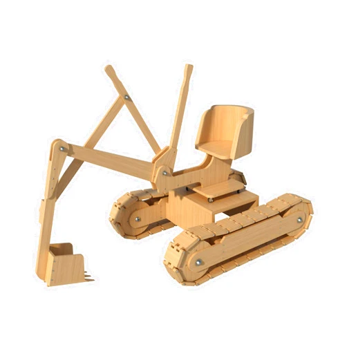 I.E. Kids Riding Backhoe Toy Plans DIY Woodworking Backyard Children Excavator Digger