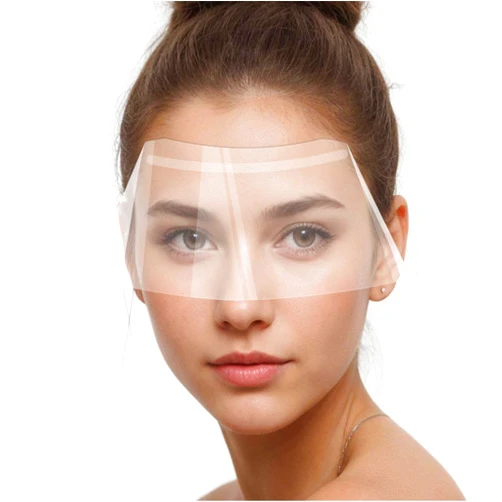 WOSHOP 50 PCS Shower Face Eye Shields Clear Disposable Face Shield for Shower Haircut Hairspray Eye Surgery Eyelid Surgery Lash Aftercare for Salon Supplies Eyelash Extensions