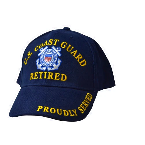 FindingKing U.S. Coast Guard Retired Hat Cap Blue