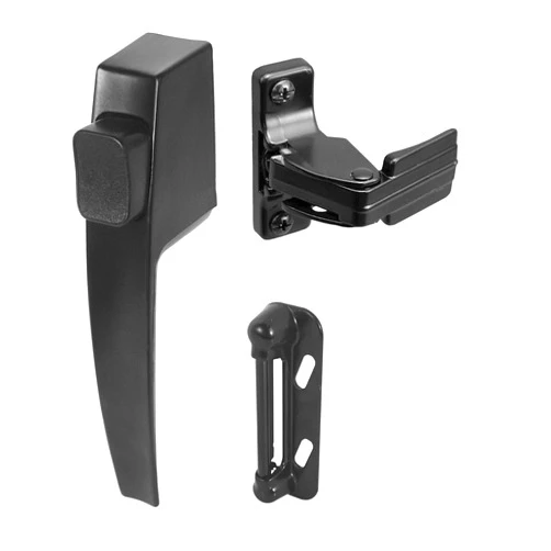 Prime-Line MP5007 Push Button Screen/Storm Door Latch Set, Black (1 Set)