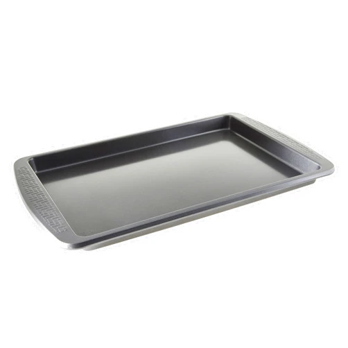 Chicago Metallic Everyday Non-Stick Medium Baking Cookie Sheet. Perfect for making cookies, one-pan meals, roasted vegetables, and more Gray