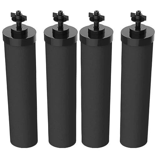 Filterlogic NSF/ANSI 372 Certified Water Filter, Replacement for Berkey® BB9-2® Black Purification Elements and Berkey® Gravity Filter System, Waterdrop King Tank Gravity-fed System, Pack of 4