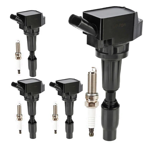 X4XZ UF764 Ignition Coil & 93175 Double Iridium Spark Plug For 15-20 Hyundai Sonata Santa Fe Veloster/Kia Sorento Optima Sportage 2.0L 2.4L L4 Replaces# 27301-2B120 27300-2GGA0 IC871 GN10730