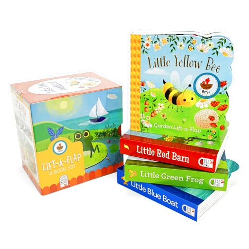 Ginger Swift,Cottage Door Press,David Pavon;Zoe Persico;Olga Demidova;Katya Longhi Nature Friends Lift-a-Flap Boxed Set 4-Pack: Little Red Barn, Little Blue Boat, Little Green Frog, and Little Yellow Bee (Chunky Lift a Flap)