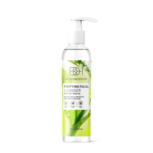 BH DERMCENTER Purifying Facial Cleansing Gel, 8 fl. oz – Gentle Cleanser to Clear Pores on Oily, Dry & Sensitive Skin