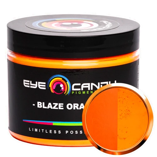 Eye Candy Premium Mica Powder - Neon Pigment, Colorant for Epoxy, Resin, Woodworking, Soap Molds, Candle Making, Slime, Bath Bombs, Nail Polish, Cosmetic Grade, Non-Toxic (Blaze Orange, 50 Grams)