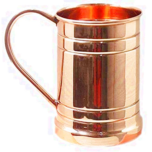 PARIJAT HANDICRAFT Large moscow mule copper mugs -100% handcrafted pure solid mugs capacity- 18 oz large moscow mule copper mugs: make any drink taste much better! 100% pure solid copper for his & hers gift