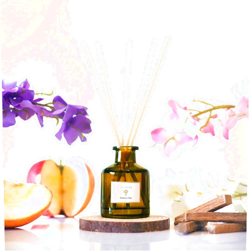 PRISTINE Maldives Villa/Inspired by Marriott Hotel Reed Diffuser for Home | Citrusy Grapefruit, Apple/Ocean Breeze/Sandalwood Oil Reed Diffuser Set & Reed Diffuser Sticks | Home Decor Scent Diffuser