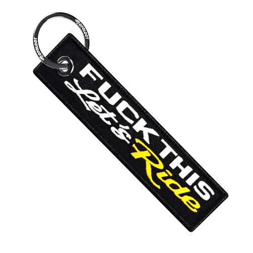 MotoLoot Keychain for Motorcycles, Scooters, Cars and Gifts (Fuck This Let's Ride)