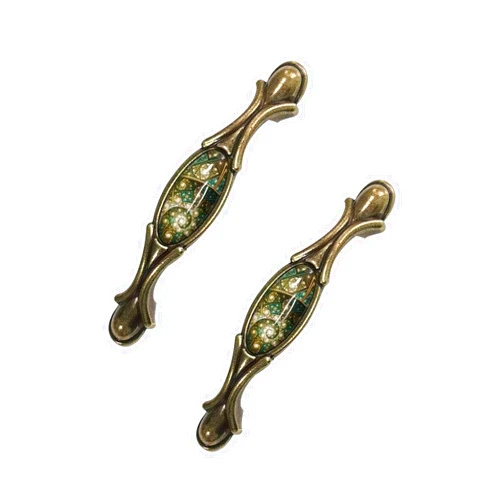 CcHhyyt Romantic Retro Stars Starry Sky Design with Metal Plated Base Knobs Handles Pulls for Dresser Drawer Kitchen Cupboard Bathroom Cabinet Closet 2pcs/Set (96mm)