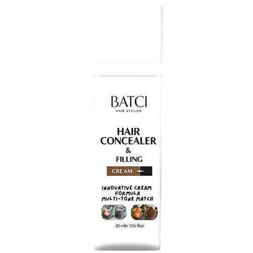 BATCI HAIR ATELIER Batci Hair Concealer Cream for Thinning Hair & Bald Spots - Non-Fiber Scalp Concealer Root Touch-Up for Men & Women, Sweat/Water Resistant, One Shade for Black Brown & Grey Hair 1 fl oz (30ml)