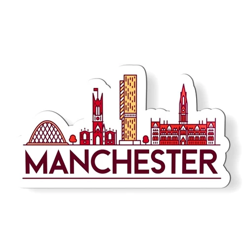 Squiddy Manchester England Magnet for Car Fridge Locker Metal Door - 4.5