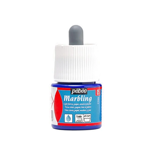 Pebeo Marbling, 45 ml Bottle with Dropper - Cyan