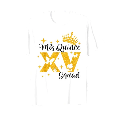 15th Birthday Shirt Mis Quince Squad Quinceanera T-Shirt