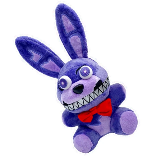 Ycixri FNAF Nightmare Bonnie Plush Toy Suitable for Collection, FNAF Plushies Stuffed Doll for Boy Girl Christmas Halloween Birthday Gift, 8“ (Purple Bonnie Rabbit)