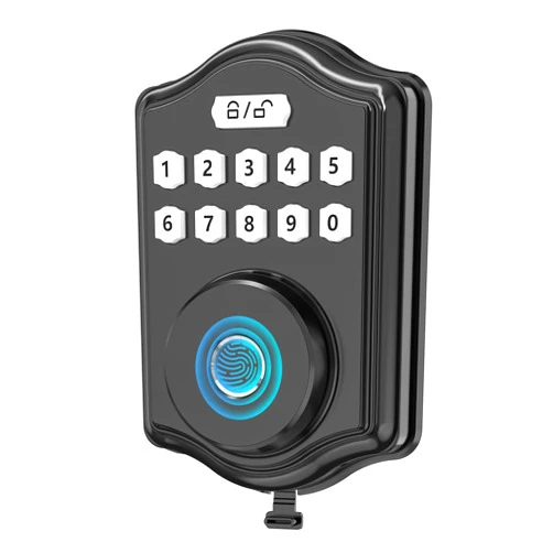 52HZ Fingerprint Door Lock, Keyless Entry Door Lock with Code, Voice Guidance Electronic Keypad Deadbolt Smart Locks for Front Door, Anti-Peeping Password, Auto Lock, Easy to Install, Black