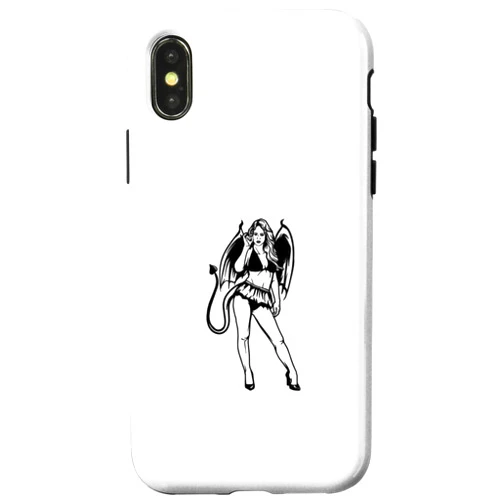 Cool Devil , Devil Laughing in Red and Yellow iPhone X/XS Cool Devil , Devil Laughing in Red and Yellow Case