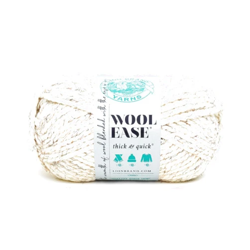 Lion Brand Yarn (1 Skein) Lion Brand Yarn Wool-Ease Thick & Quick Bulky Yarn, Wheat