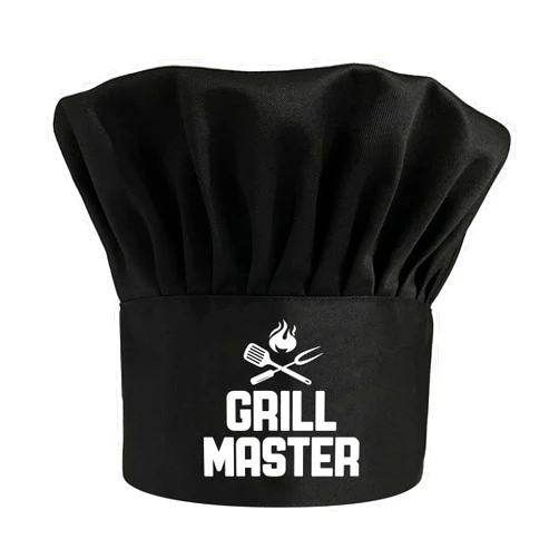 Zcyhtqp Grill Master,Funny Chef Hat，BBQ Chef Hats,Adjustable Kitchen Cooking Hat for Men & Women, BBQ Gift,Perfect for BBQ Grilling Barbecue Cooking Baking Black