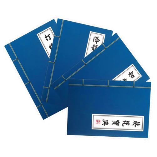 SUPVOX 4Pcs Vintage Style Notebook Martial Arts Themed Lined Notepads for Students Retro Stationery for Writing Notes and Homework for Office and School Use