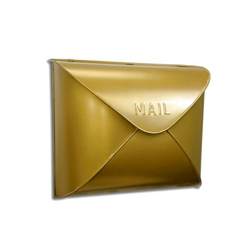 NACH Wall Mount Mailboxes for Outside, 11 x 5 x 8.75 inch Antique Brass Wall Mailboxes for Outside, Waterproof Mailboxes for Outside - Envelope Mailbox