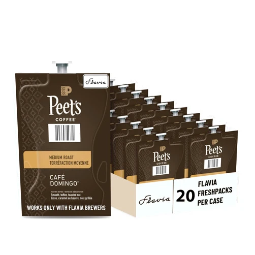 Mars Drinks PEET'S COFFEE Café Domingo Single Serve Freshpack for MARS DRINKS FLAVIA Brewer, 18 Packets