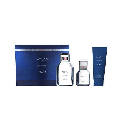 TUMI ATLAS [00:00 GMT] - Bold Cologne for Men with Citrus Fragrance Notes - 3.4 oz & 1.0 oz Eau de Parfum, 6.7 oz Body Wash