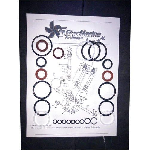 Five Star Marine Yamaha Tilt Trim Showa Motor Seal Kit 1997 & Up 115225FS Fast Strike Power Trim Tilt115HP 150HP 175HP 200HP (Some 225HP 250HP) Showa, 63P-43800-00-4D 64E-43822 and More O-riing FSM026