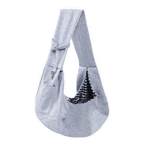 ARZQUT Dog Carrier Sling - Reversible Puppy Carrier Purse with Storage Pocket, Hand-Free Dog Sling Carrier for Carry Small Dogs and Cats，Travel Safety Harness, Dog and cat Harness (Gray)