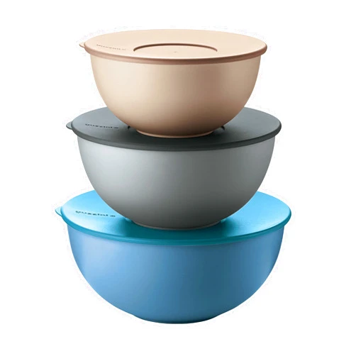 Guzzini Fratelli Guzzini Everywhere Round Blue, Brown, Green 3pc (S) – Container for Food (910 g, 280 mm, 280 mm, 138 mm, 3 pc (S))