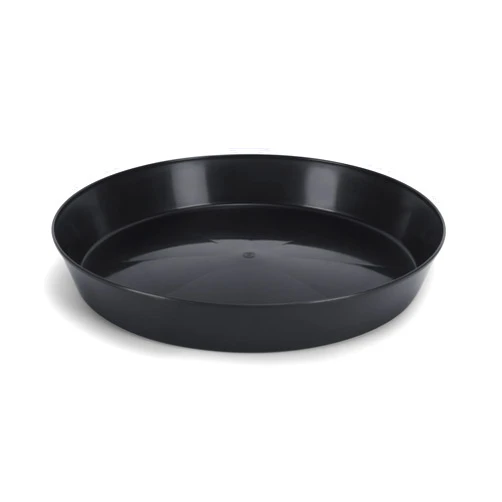 Austin Planter 21 Inch (19in Base) Single Plant Saucer - Black Polypropylene Made in USA