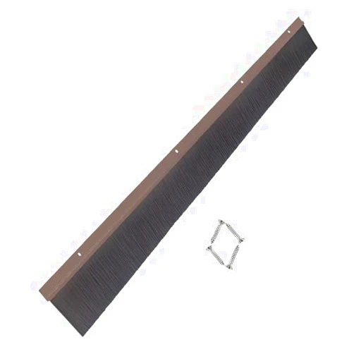 Retsun 3 Sets x 39.37 Inches Brown Net Hair Width 2.5 Inches Door Brush Sweeps Seal Garage Roll Up Door Brush Barn Door Seal Brush Sweep (3 Sets, Brown 2.5 Inches)