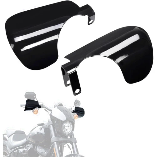 KEMIMOTO Upgraded Motorcycle Handguards Larger 1 Pair Coffin Cut Hand Shields Motorcycle Hand Guards Compatible with 2012-2022 2024 2025 Softail Dyna Cruiser FL with Cable Clutch