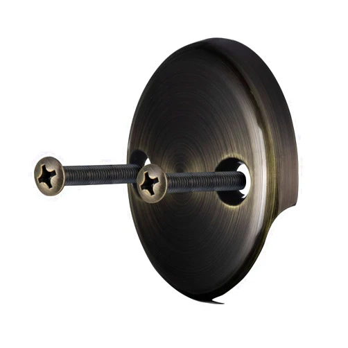 Koyee Universal Bathtub Drain Two Hole Overflow Faceplate with SS304 Screws Bathtub Overflow (Antique Brass)