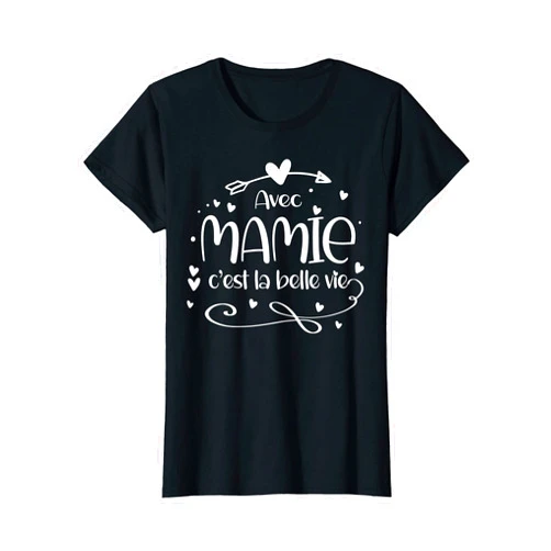 Cadeau Fete des Grand Mere Personnalisé Mamie Mami Womens Idée CADEAU Fete des Grand Mere personnalisé. Mamie LOVE T-Shirt