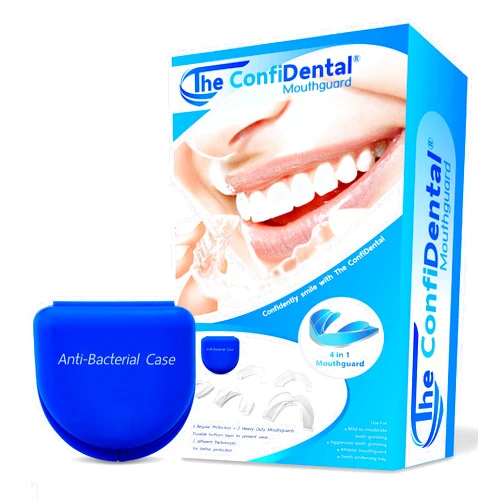 The ConfiDental Pack of 5 Moldable Mouth Guard for Teeth Grinding Clenching Bruxism, Sport Athletic, Whitening Tray, Including 3 Regular and 2 Heavy Duty Guard (3 (lll) Regular 2 (II) Heavy Duty)