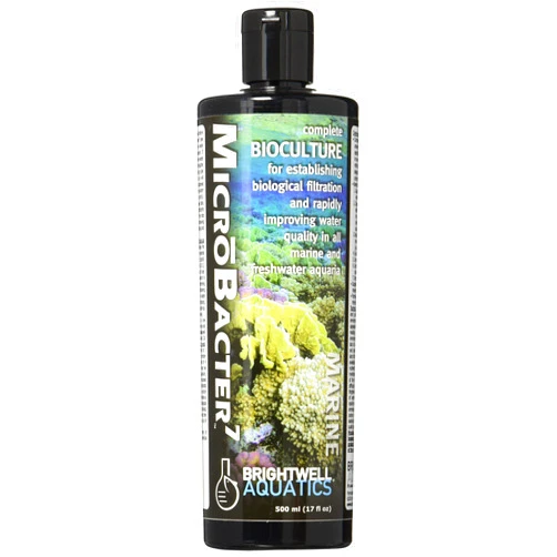 Brightwell Aquatics MicroBacter7 - Bacteria & Water Conditioner for Fish Tank or Aquarium, Populates Biological Filter Media for Saltwater and Freshwater Fish, 500ml