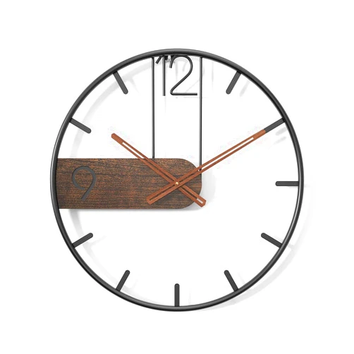 GUDEMAY 16inch Large Metal Wall Clock Rustic Round Nearly Silent Vintage Decorative Big Wall Clocks for Living Room Decor Kitchen, Bedroom, Farmhouse Modern Wall Art